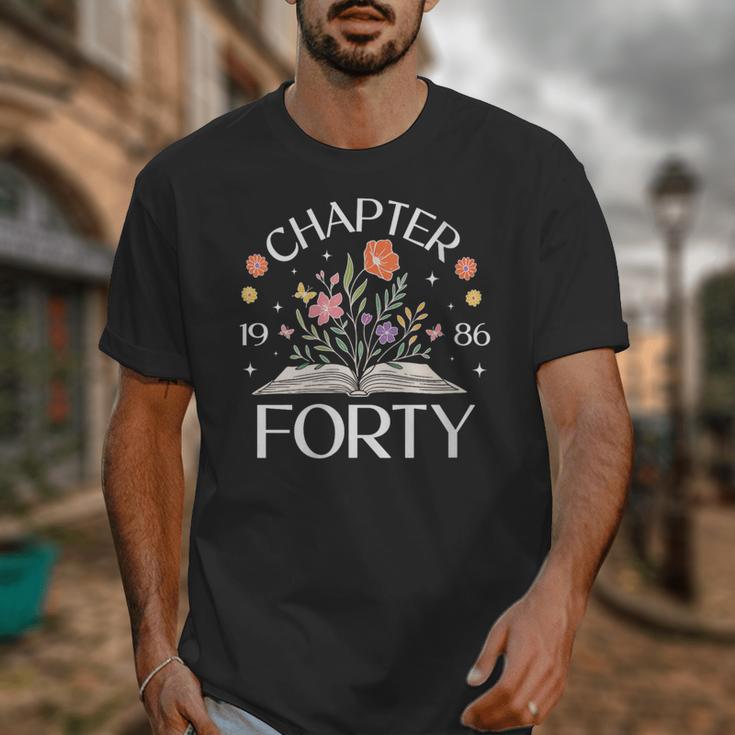 Women's 1986 Chapter Forty 40th Birthday Wildflower Book 40 Year Old Unisex T-Shirt Women's 1986 Chapter Forty 40th Birthday Wildflower Book 40 Year Old Unisex T-Shirt