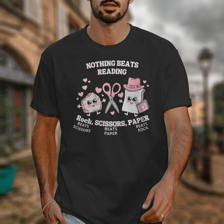 Women's Nothing Beats Reading Book Lover Statement Unisex T-Shirt