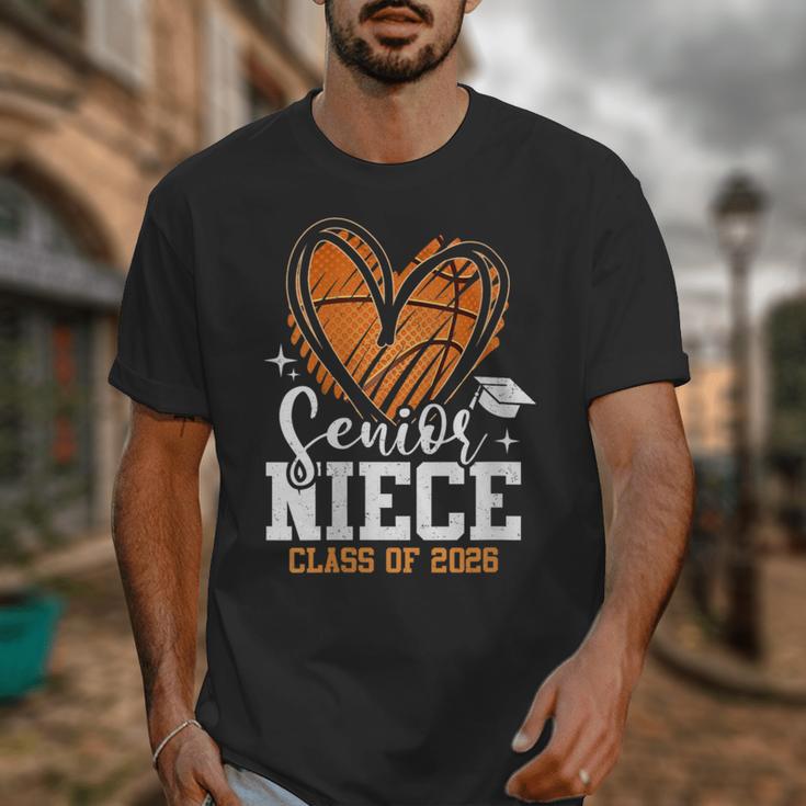 Women's Senior Niece Class Of 2026 Basketball Graduation Heart Unisex T-Shirt