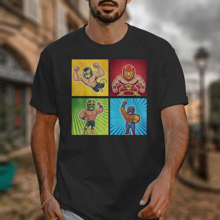 Wrestling Comic Book Wrestler Mexican Lucha Libre Mask Unisex T-Shirt Wrestling Comic Book Wrestler Mexican Lucha Libre Mask Unisex T-Shirt