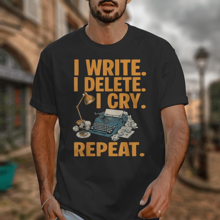 I Write Book Writer Author Book Writing Novelist Unisex T-Shirt