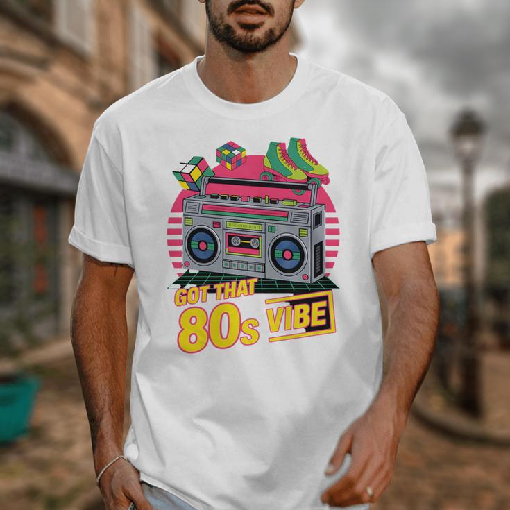 1980s 80s Reunion Nostalgia Memories Music School Grew Up Premium Tri-Blend Unisex T-Shirt