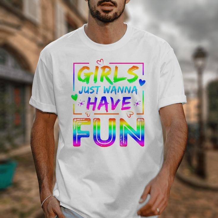 80's Girls Just Wanna Have Fun Nostalgia 1980s Style Premium Tri-Blend Unisex T-Shirt