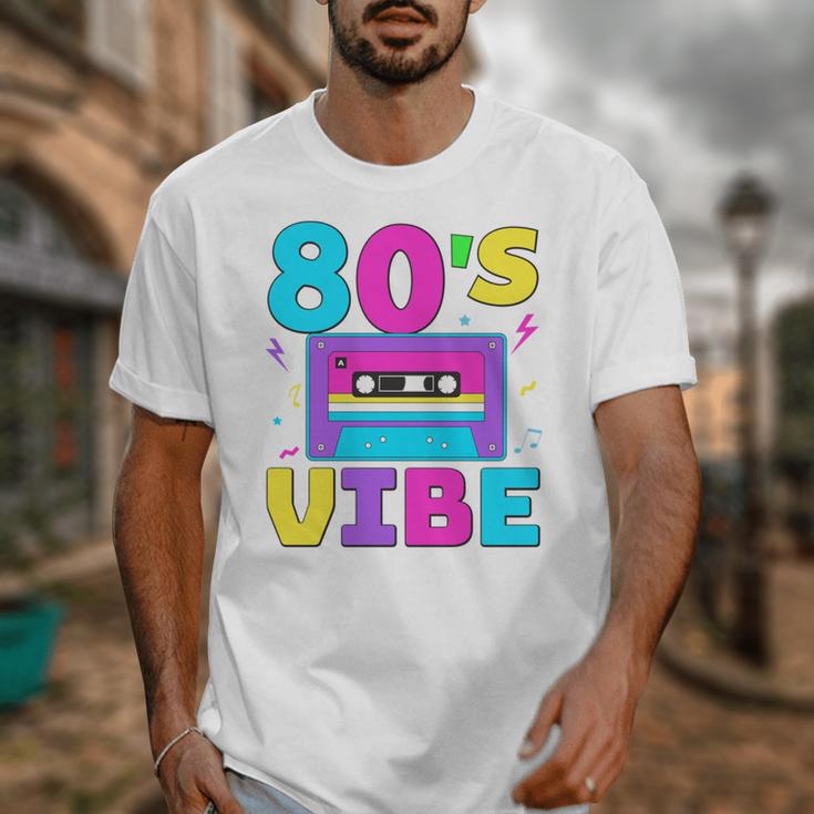 80's Vibe Retro Style Cassette Tape Nostalgia 1980s Party Unisex T-Shirt