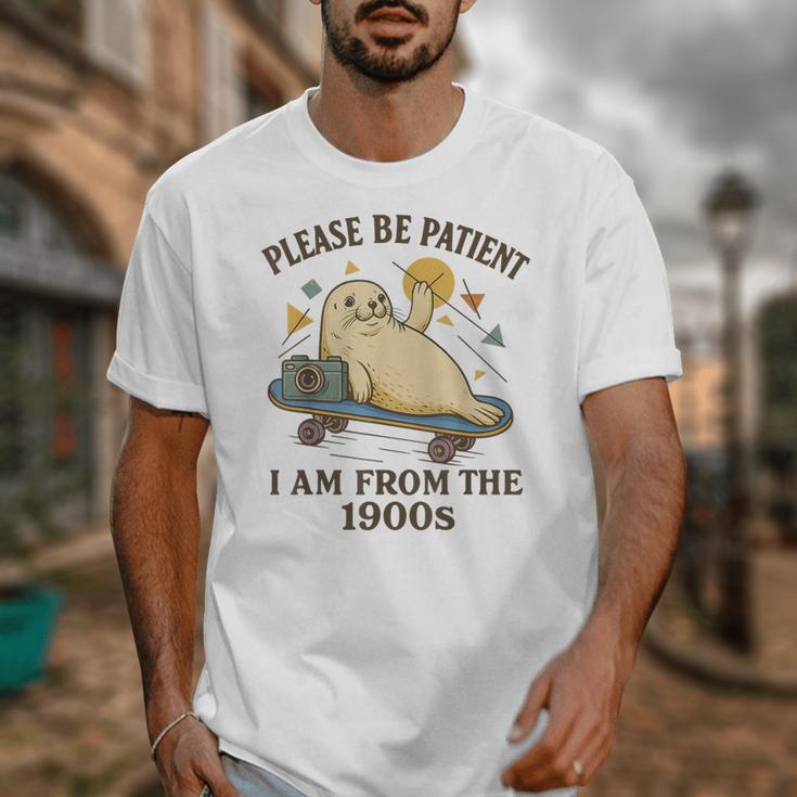 90s Manatee Humor Please Patient I'm From The 1900s Unisex T-Shirt