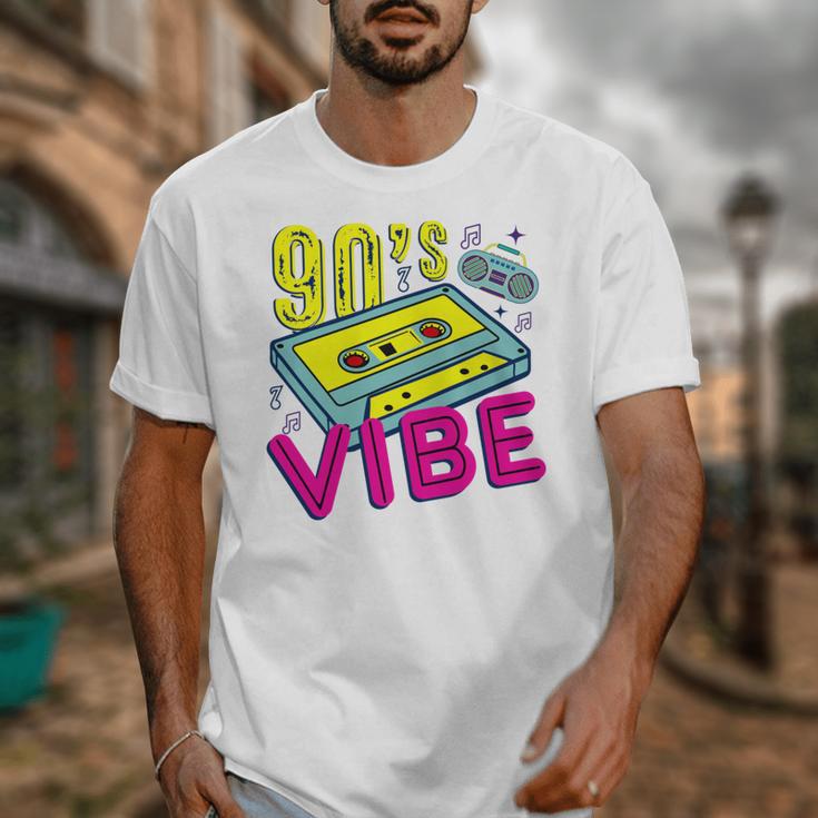 90's Vibe Retro Style Cassette Tape Nostalgia 1990s Party Unisex T-Shirt