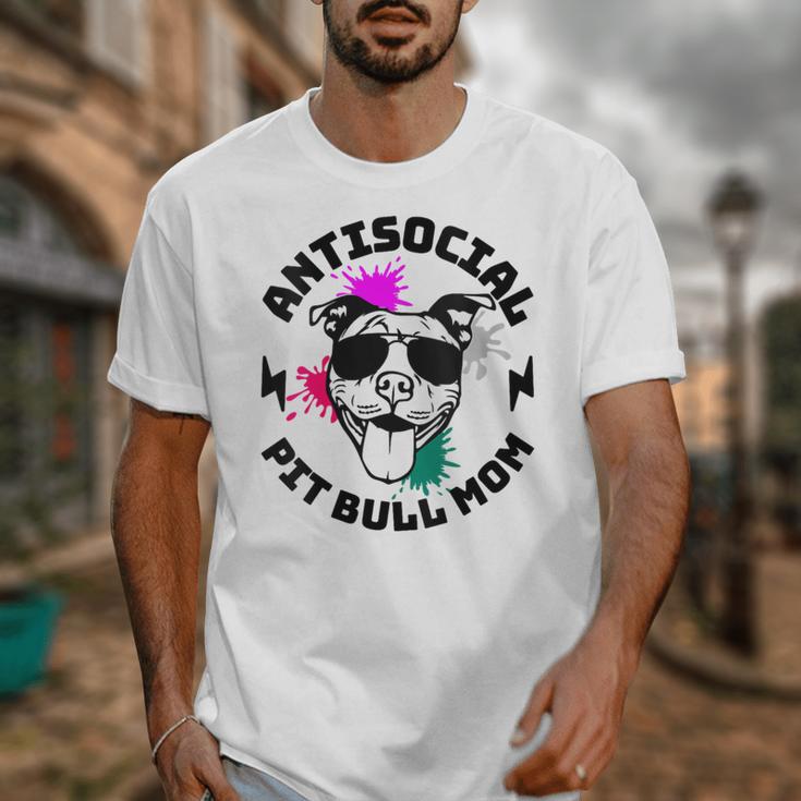 Antisocial Pit Bull Mom Pittie Introvert Dog Lover Pit Bull Unisex T-Shirt Antisocial Pit Bull Mom Pittie Introvert Dog Lover Pit Bull Unisex T-Shirt