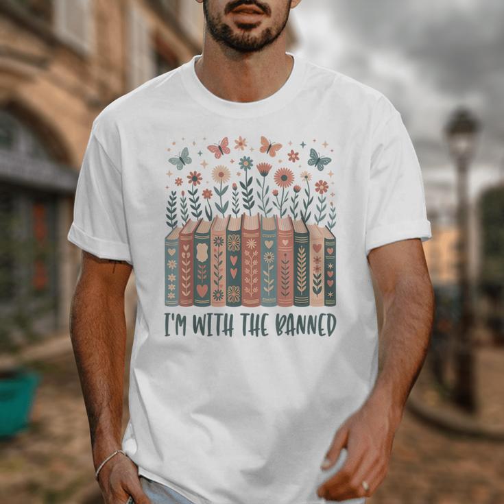Im With The Banned Book Readers Librarian Read Banned Books Unisex T-Shirt
