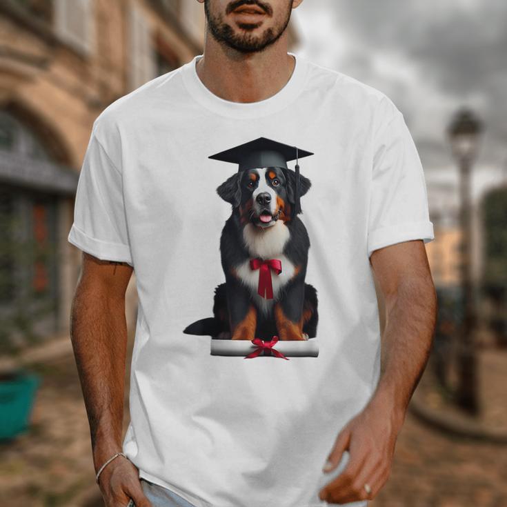 Bernese Mountain Dog Graduation Cap Graduate Training School For Men Women Girls Kids Unisex T-Shirt