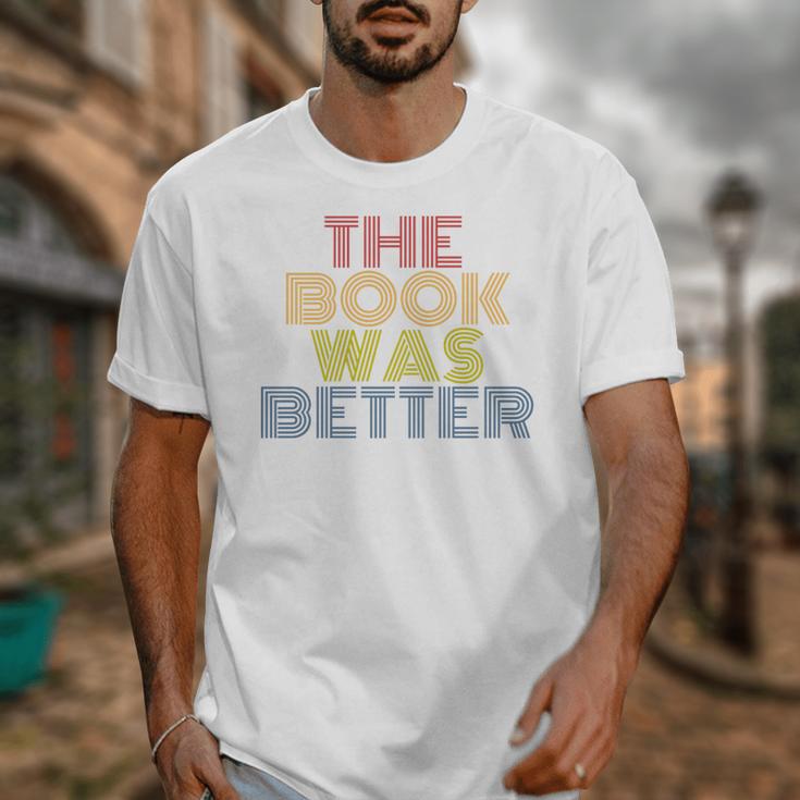 The Book Was Better Retro 70s Vintage Premium Tri-Blend Unisex T-Shirt The Book Was Better Retro 70s Vintage Premium Tri-Blend Unisex T-Shirt