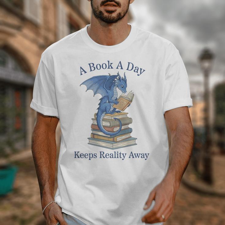 A Book A Day Keeps Reality Away Premium Tri-Blend Unisex T-Shirt A Book A Day Keeps Reality Away Premium Tri-Blend Unisex T-Shirt
