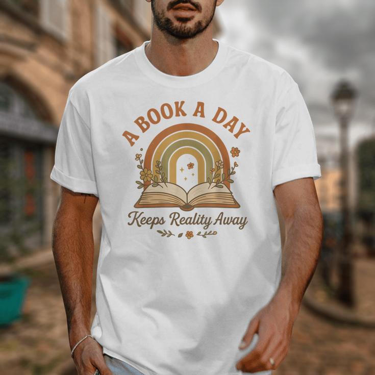 A Book A Day Keeps Reality Away Reading Unisex T-Shirt