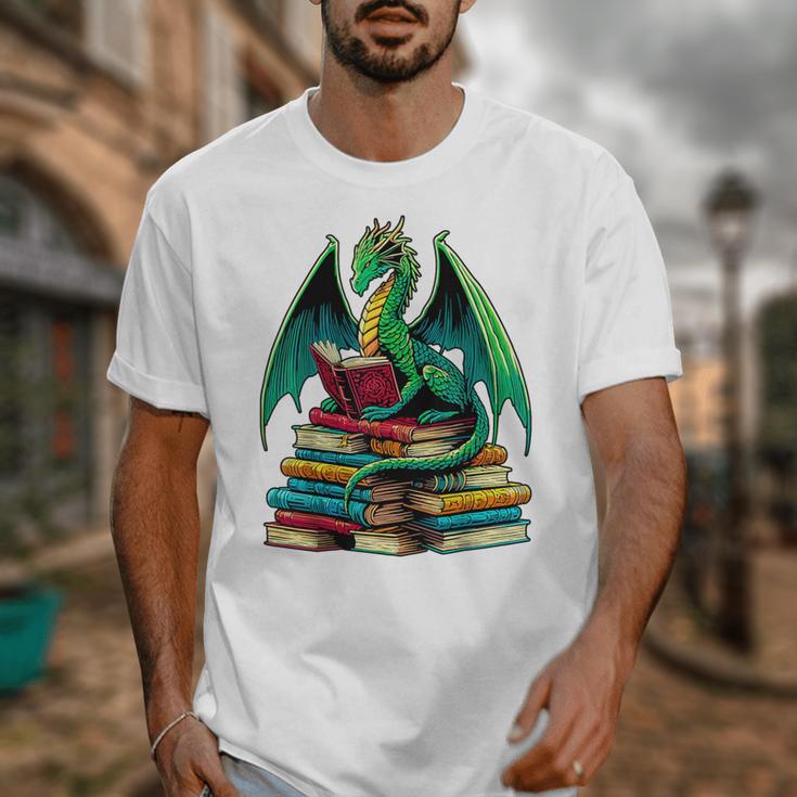 Book Dragon Reading Books Unisex T-Shirt