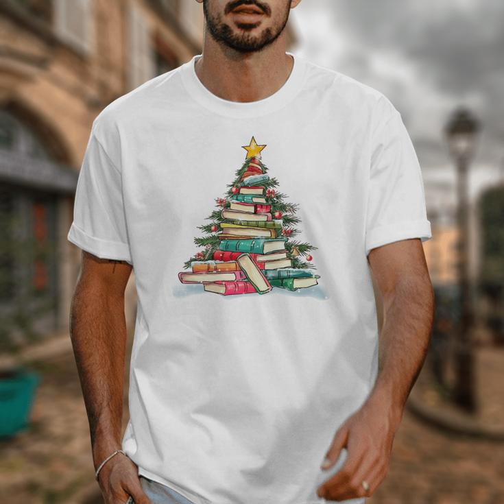All Booked For Christmas Book Christmas Tree Lights Xmas Unisex T-Shirt All Booked For Christmas Book Christmas Tree Lights Xmas Unisex T-Shirt