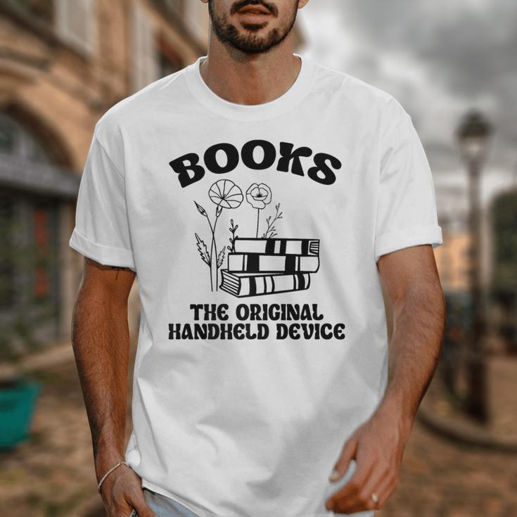 Books The Original Handheld Device Book Lover Premium Unisex T-Shirt