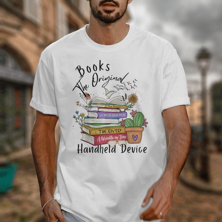 Books Original Handheld Device Reader Literacy Book Lover Unisex T-Shirt Books Original Handheld Device Reader Literacy Book Lover Unisex T-Shirt