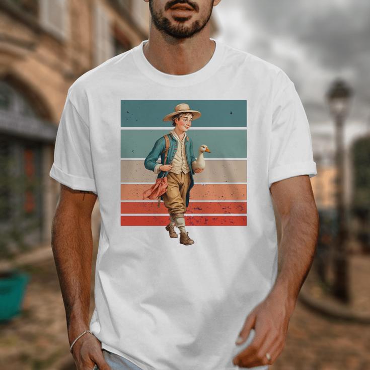 Boy Goose Vintage Rural Pastoral Charm Nostalgia Simple Life Unisex T-Shirt Boy Goose Vintage Rural Pastoral Charm Nostalgia Simple Life Unisex T-Shirt