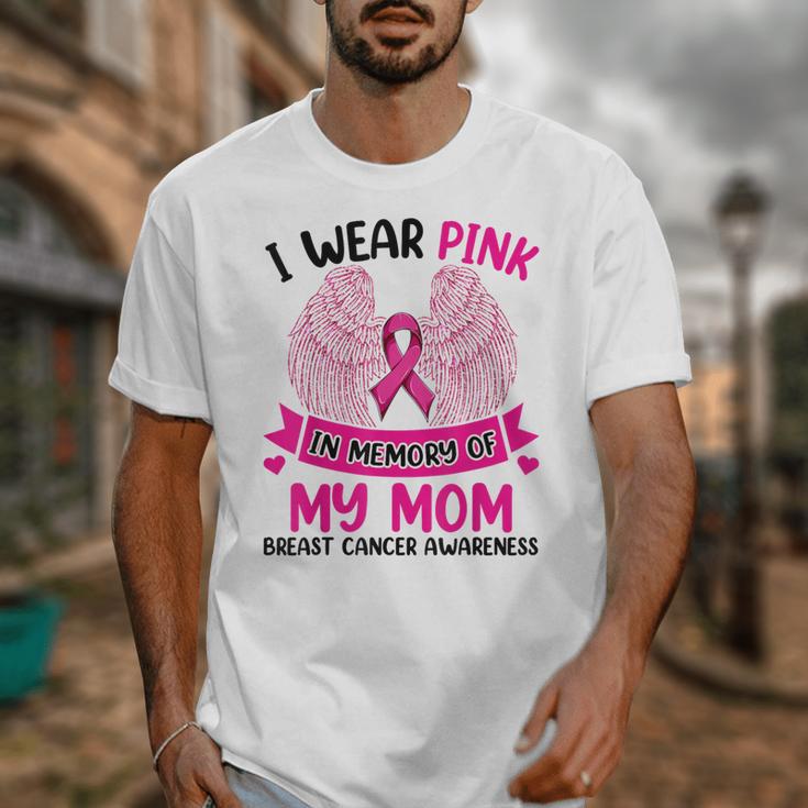 Breast Cancer Wings Shirt I Wear Pink In Memory Of My Mom Unisex T-Shirt Breast Cancer Wings Shirt I Wear Pink In Memory Of My Mom Unisex T-Shirt