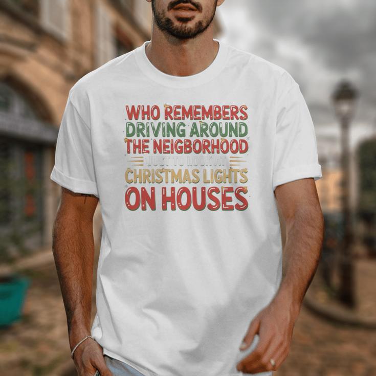 Christmas Lights Nostalgia – Holiday Memory Christmas Spirit Premium Tri-Blend Unisex T-Shirt