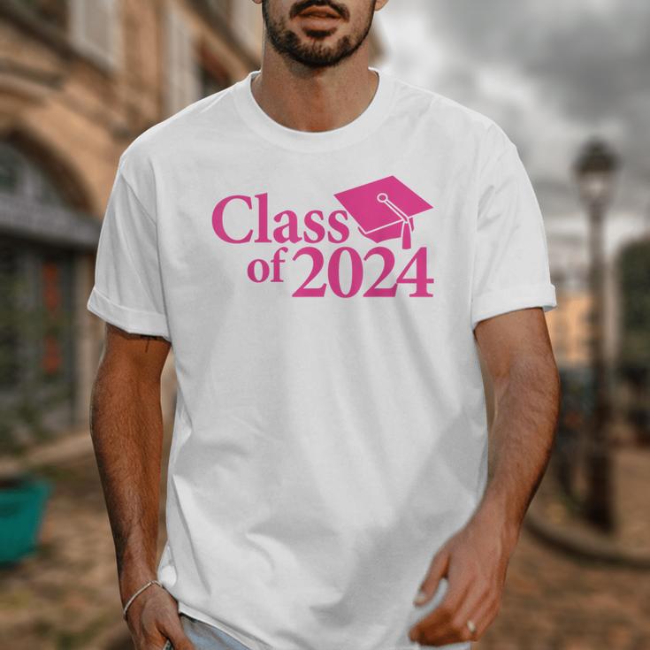 Class Of 2024 Pink For Girls And Women Graduation Unisex T-Shirt