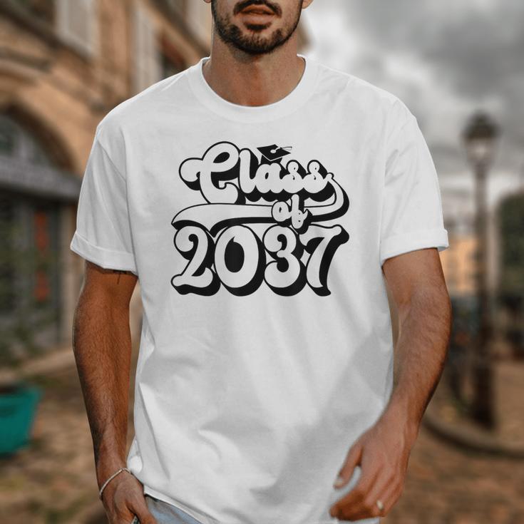 Class Of 2037 Senior Retro 2037 Grad Graduate Graduation Unisex T-Shirt