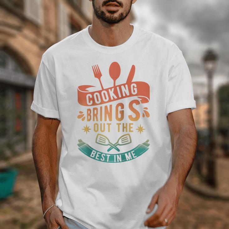 Cooking Brings Out The Best In Me Crafting Flavorful Memory Raglan Baseball Tee Unisex T-Shirt Cooking Brings Out The Best In Me Crafting Flavorful Memory Raglan Baseball Tee Unisex T-Shirt