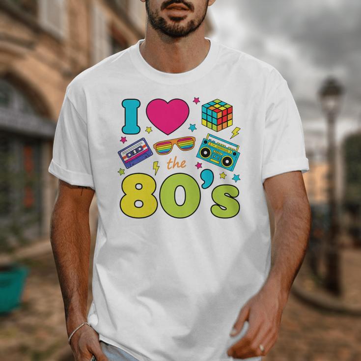 Dad I Love The 80's Retro 80s Nostalgia For Dad Premium Tri-Blend Unisex T-Shirt