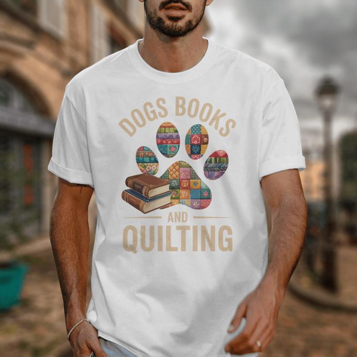 Dogs Books And Quilting Unisex T-Shirt