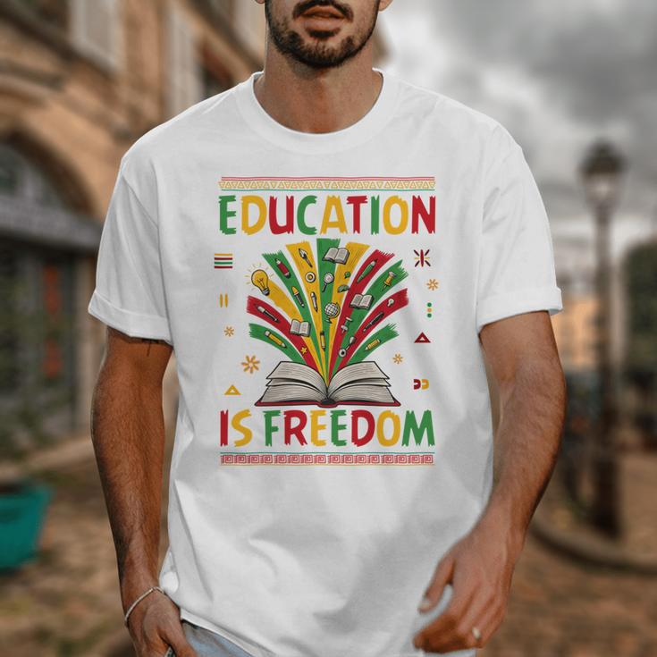 Education Is Freedom Books Lover History Month Unisex T-Shirt