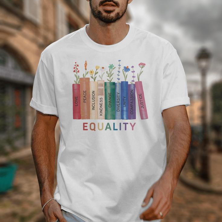 Equality Flower Books Equal Rights Social Justice Feminist Unisex T-Shirt