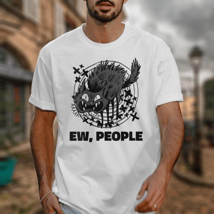 Ew People Introvert Cat Lover Crazy Cats Lady Unisex T-Shirt