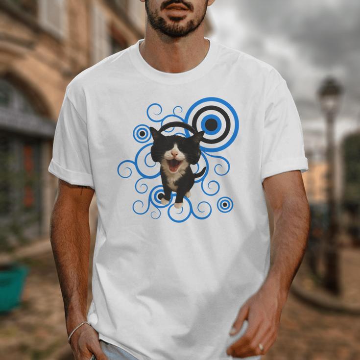 Frutiger Aero Cat Meme Headphone Kitty Cat Lover Unisex T-Shirt Frutiger Aero Cat Meme Headphone Kitty Cat Lover Unisex T-Shirt