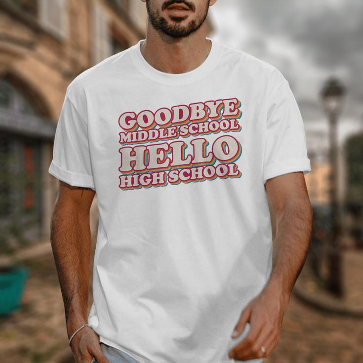 Goodbye Middle School Hello High School 8th Grade Graduation Unisex T-Shirt