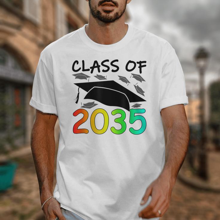 Graduation Class Of 2035 Hand Prints Space Pre-K -12th Grade Unisex T-Shirt