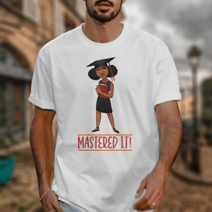 Graduation Woman Tshirt Black Melanin Masters Degree Unisex T-Shirt