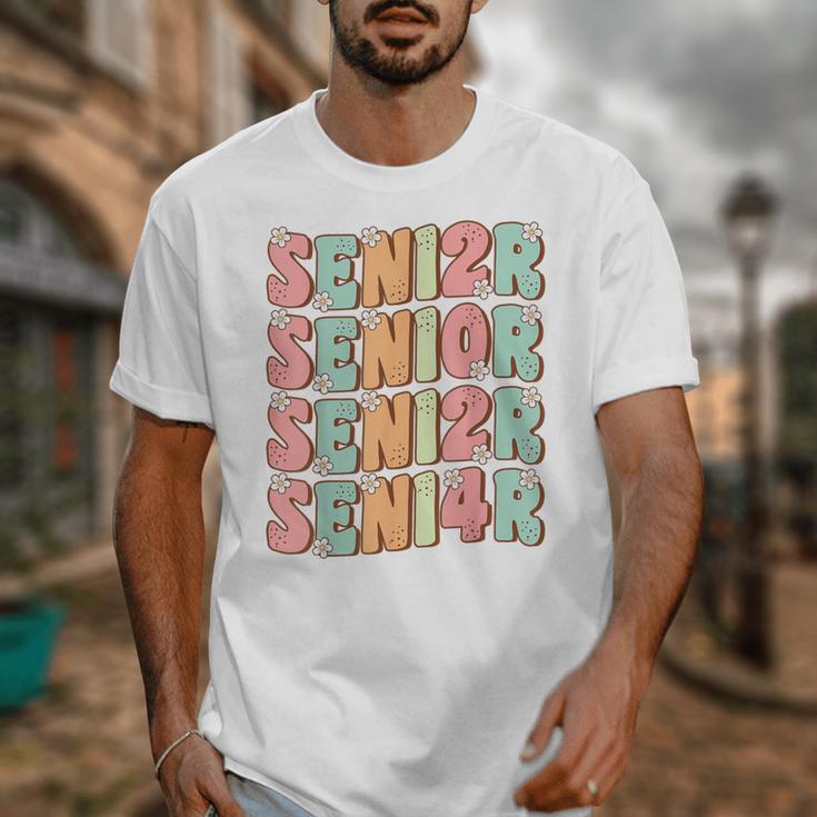 Groovy Senior Graduation Cute Groovy Senior Class Of 2024 Unisex T-Shirt