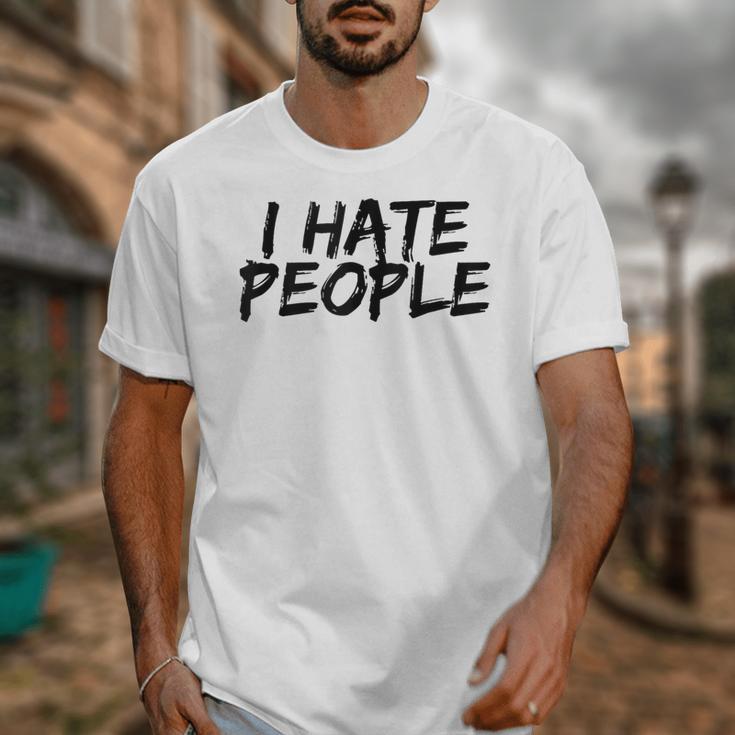 I Hate People Graffiti Introverts Meme Loner Unisex T-Shirt