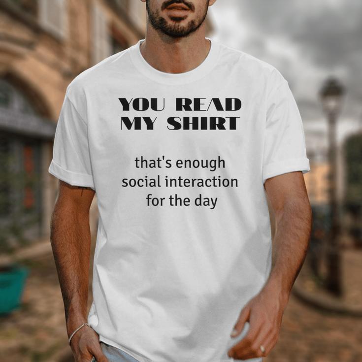 Introvert “You Read My Shirt” Tee T-Shirt Unisex T-Shirt Introvert “You Read My Shirt” Tee T-Shirt Unisex T-Shirt