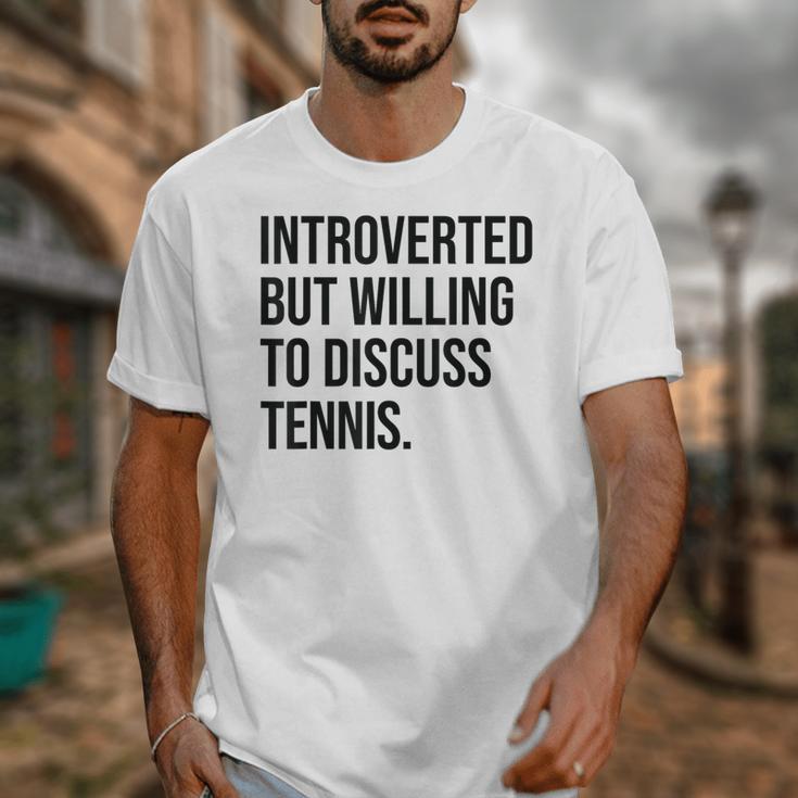 Introverted Tennis Player Tennis Introvert Unisex T-Shirt Introverted Tennis Player Tennis Introvert Unisex T-Shirt