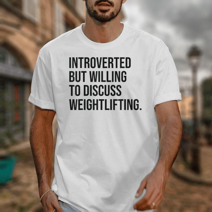 Introverted Weightlifter Gym Weightlifting Introvert Unisex T-Shirt Introverted Weightlifter Gym Weightlifting Introvert Unisex T-Shirt