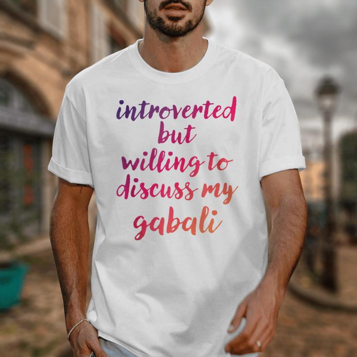 Introverted Willing To Discuss Gabali Introvert Unisex T-Shirt Introverted Willing To Discuss Gabali Introvert Unisex T-Shirt