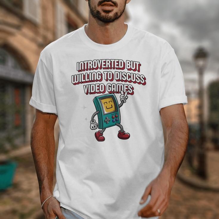 Introverted But Willing To Discuss Video Games Introvert Raglan Baseball Tee Unisex T-Shirt Introverted But Willing To Discuss Video Games Introvert Raglan Baseball Tee Unisex T-Shirt