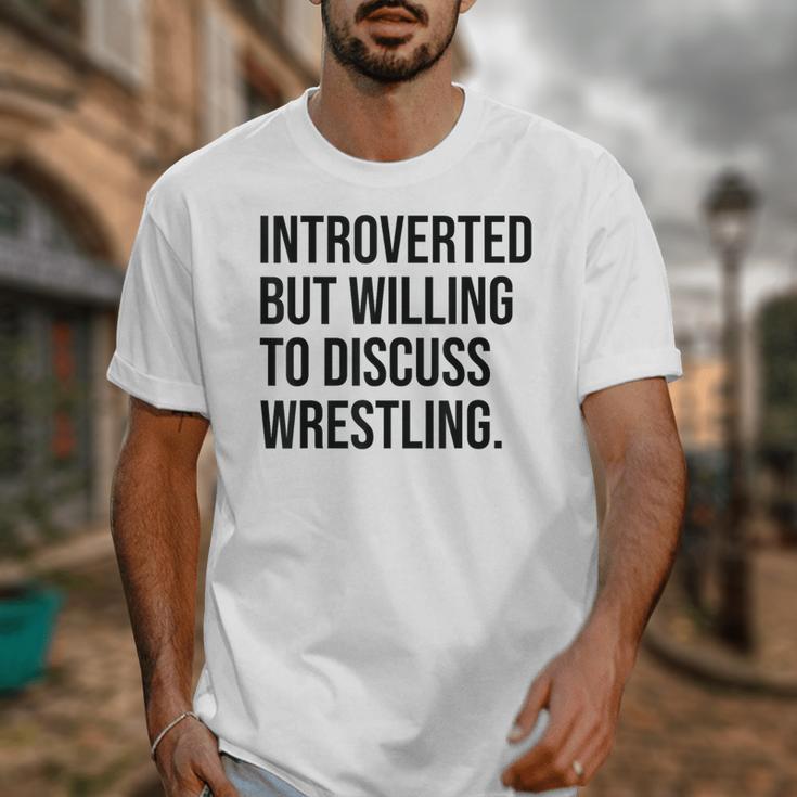 Introverted Wrestler Wrestling Introvert Unisex T-Shirt