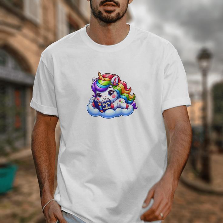 Just One More Chapter Bookish Book Unicorn Reading Book Unisex T-Shirt