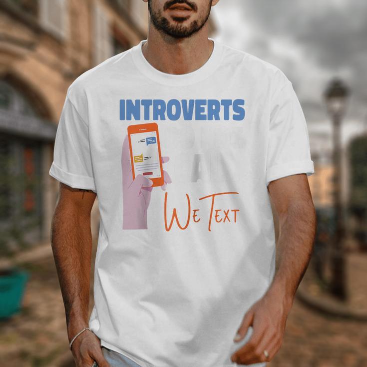 We Just Text Introvert For Quiet People Raglan Baseball Tee Unisex T-Shirt We Just Text Introvert For Quiet People Raglan Baseball Tee Unisex T-Shirt