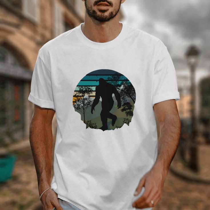 Just Me And My Yeti Retro Sunset Mountain Hiking Introvert Unisex T-Shirt Just Me And My Yeti Retro Sunset Mountain Hiking Introvert Unisex T-Shirt