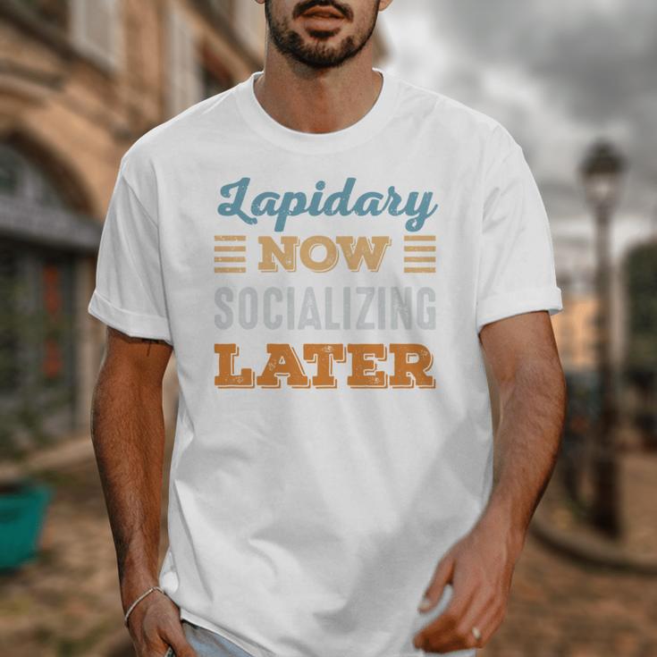 Lapidary Now Minimal Socializing Introvert Vintage Unisex T-Shirt Lapidary Now Minimal Socializing Introvert Vintage Unisex T-Shirt
