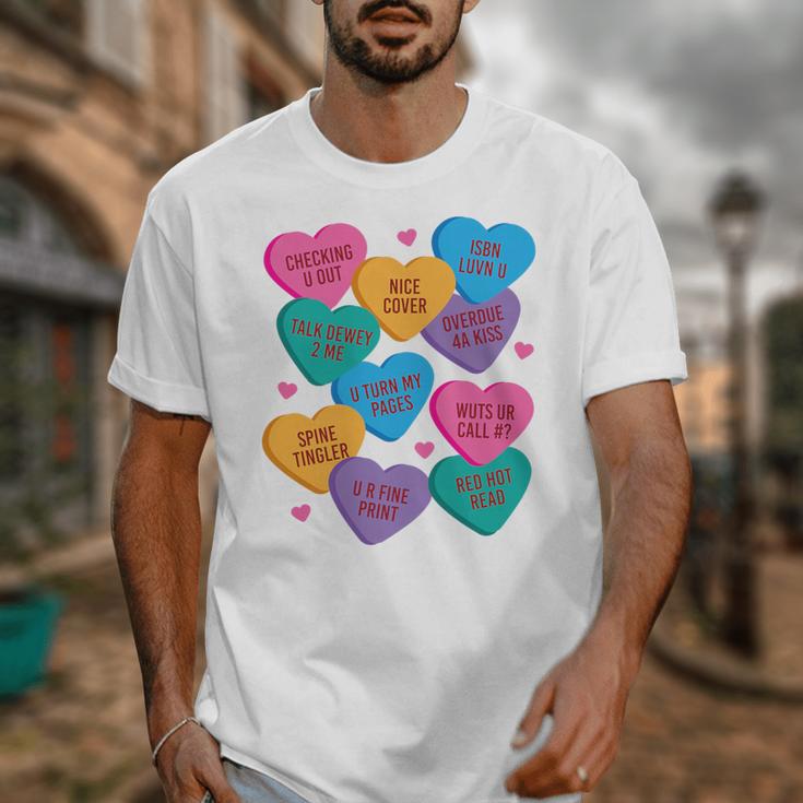 Librarian Shirt Valentines Book Worm Reading Tshirt Premium Tri-Blend Unisex T-Shirt