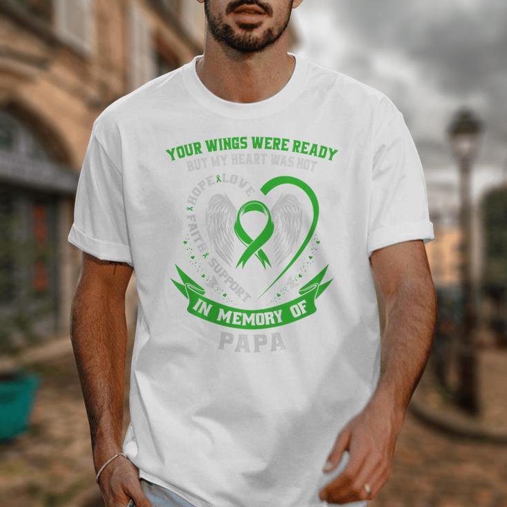 In Memory Of Papa Non Hodgkins Lymphoma Awareness Cancer Premium Unisex T-Shirt