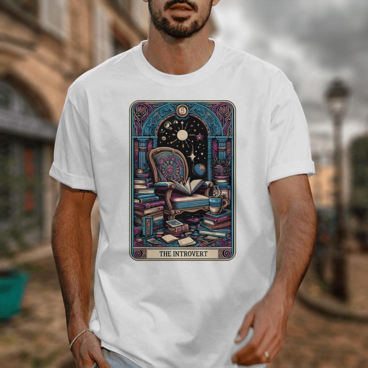 Mystical Library Book Reader The Introvert Tarot Card Unisex T-Shirt Mystical Library Book Reader The Introvert Tarot Card Unisex T-Shirt